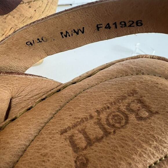 Born Sandals Womens Size 9 40 Emmy Quarter Brown Leather Wedge Platform Shoe - Picture 6 of 11
